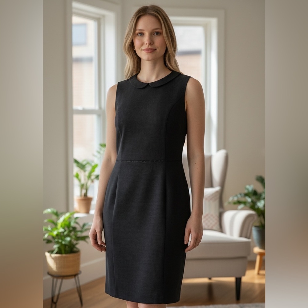 Mexx Classic Navy Midi Dress - Office Wear - Size 10